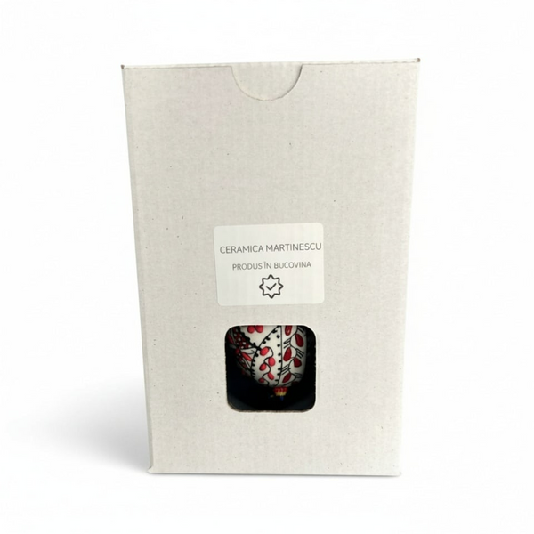 Easter egg, traditional, with a ceramic stand, handcrafted, individual box, Easter gift, holiday decoration